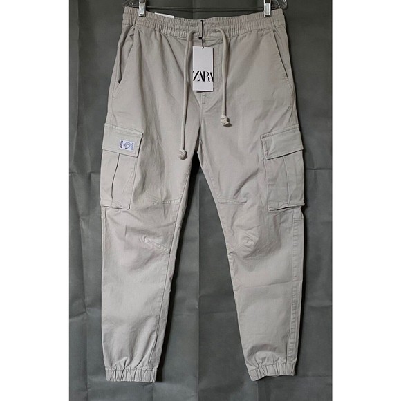 Cargo Pants Zara Dnwr Jogger Fit Pants Mens Large Light Gray Cargo
